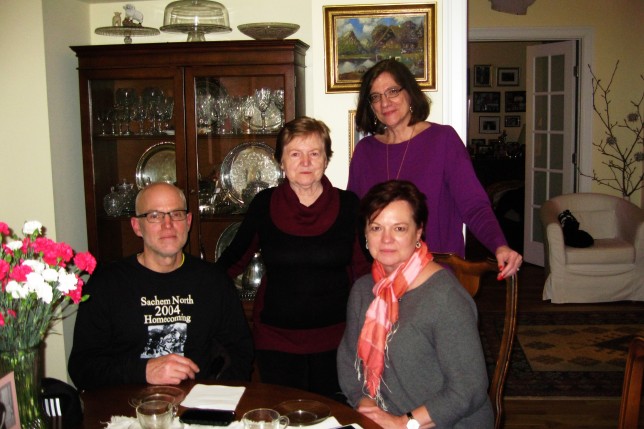 3/16/2015: Pra-Babcia Neumann celebrates her 88th birthday with her children: Tadziu, Krysia & Hania