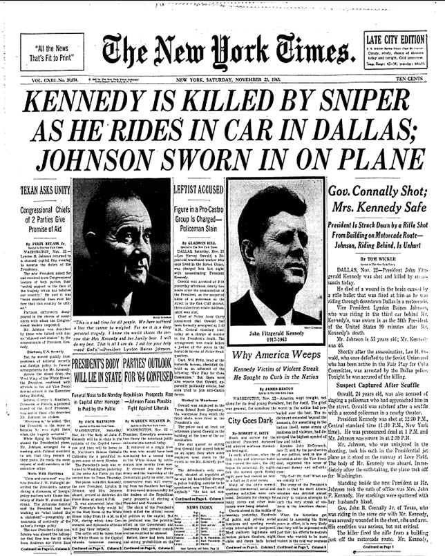 New York Times, November 23, 1963
